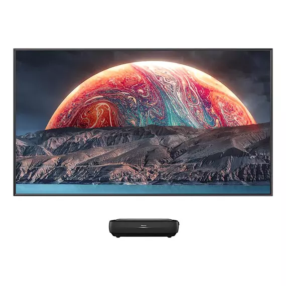 Hisense 100" Laser TV Smart UHD 4K Premium, Trichroma, Wide Color Gamut, Ambient Light Rejection Screen, Smooth Motion, Dolby Atmos, Home Cinema Solution HE100L9G - Image 1