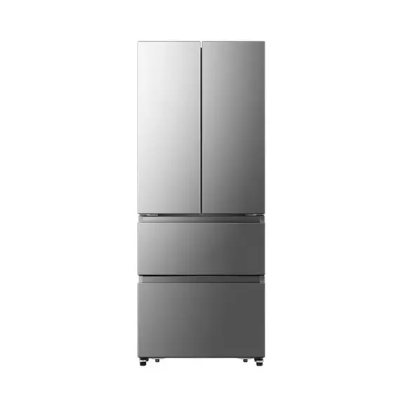 Hisense Refrigerator 380L, French Door, Total No Frost, Multi Airflow, Metal Glide Drawer, Soft LED Lighting, Electronic Touch Control, Inox H530FI - Image 1