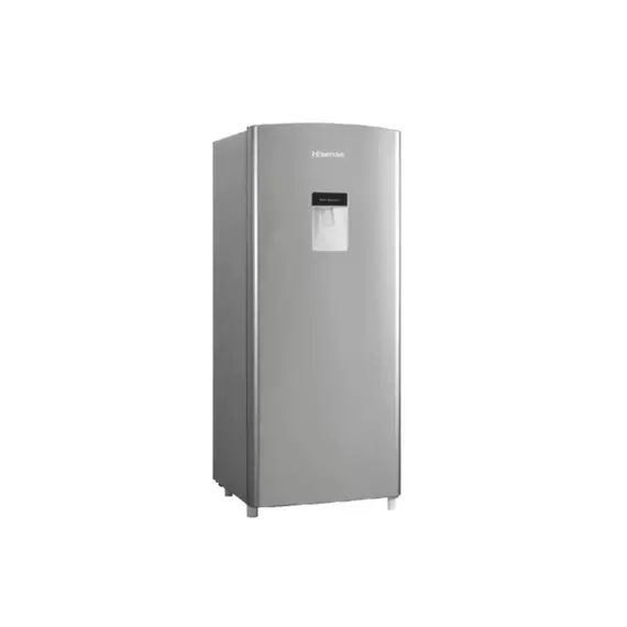 Hisense Refrigerator 177L Single Door Top Freezer Stylish Design, A+ Energy Rating, Sleek Water Dispenser, Interior LED Lighting Silver H235RTS-WD - Image 1