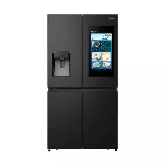 Hisense Refrigerator 536L French Door LED Screen Wifi, Antibacterial Dark Interior Liner, Triple Zone, Inverter Tech, My Fresh Choice Zone, Metal Cooling H750FSB-IDLS - Image 1