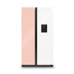 Hisense Refrigerator 508L Side By Side Door, with Water Dispenser, No-Frost, Pink & White RS3N518NAG