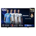 Hisense QLED TV - 100-Inch, 144Hz VRR, Full Local Dimming, Quantum Dot Color, Dolby Vision Atmos, Built-in Subwoofer, Voice Control, 100E7N PRO.