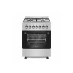 Hisense Cooker Free Standing 60 x 60cm 3 Gas Burners, 1 Electric Burner, Electric Oven, Glass Lid, Silver HF631GEES